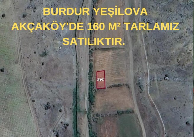 BURDUR YEŞİLOVA AKÇAKÖY'DE 160 M² TARLAMIZ SATILIKTIR.  - BURDUR YEŞİLOVA fotoğraf 3